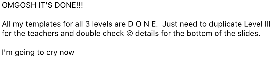 All templates for all 3 levels DONE with copyright trademarked content system complete